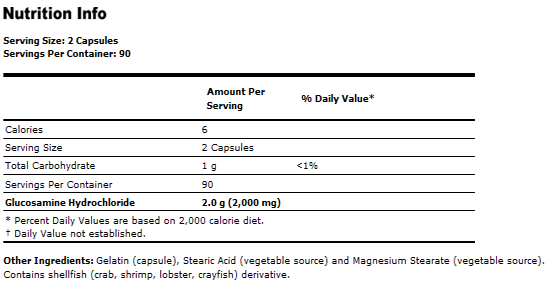 Glucosamine '1000' - 180 Capsules, NOW Foods
