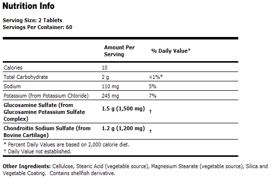 Glucosamine & Chondroitin Extra Strength - 120 Tabs, NOW Foods