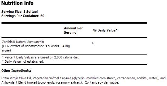 Astaxanthin 4 mg - 60 Softgels