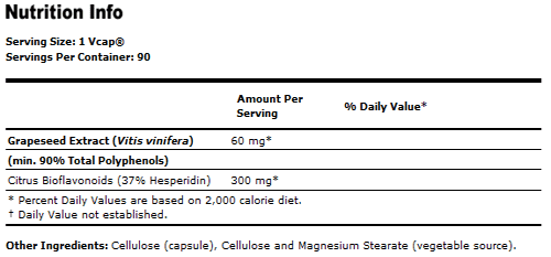 Grape Seed Antioxidant 60 mg