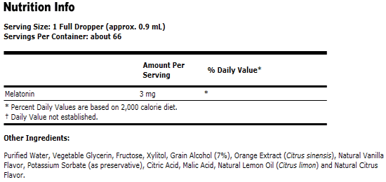 Liquid Melatonin 3 mg