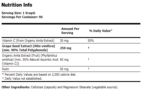 Grape Seed - 90 VCaps, NOW Foods