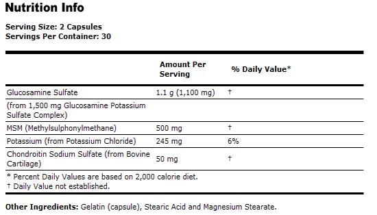 Glucosamine & MSM - 60 Capsules, NOW Foods