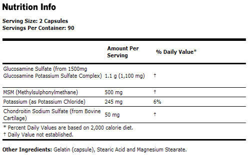 Glucosamine & MSM - 180 Capsules, NOW Foods