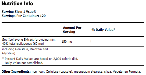 Soy Isoflavones 60 mg - 120 VCaps - Non-GE, NOW Foods