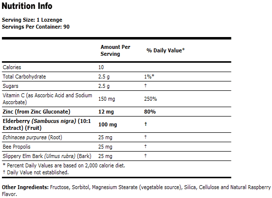 Elderberry Zinc Lozenges - 90 Lozenges, NOW Foods