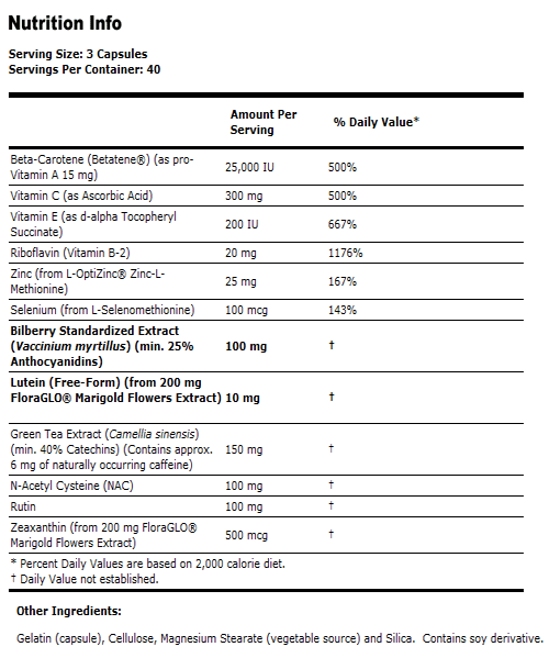 Ocu Support- 120 Capsules, NOW Foods
