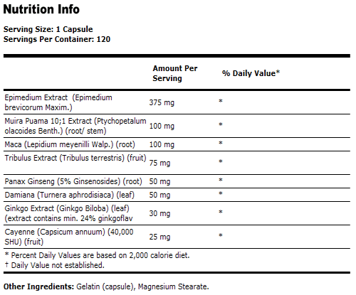 Men's Virility Power - 120 Capsules, NOW Foods