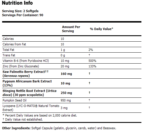 Prostate Support - 180 Gels, NOW Foods