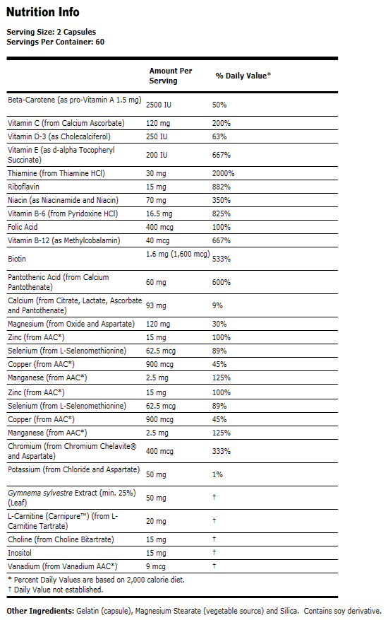 True Balance ( Multi-Vitamin supporting Natural Glucose Metabolism ) - 120 Capsules, NOW Foods