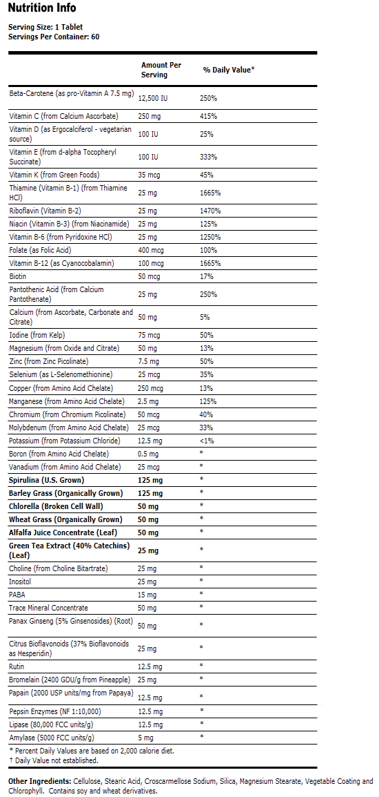 Eco-Green Iron-Free Multiple Vitamin