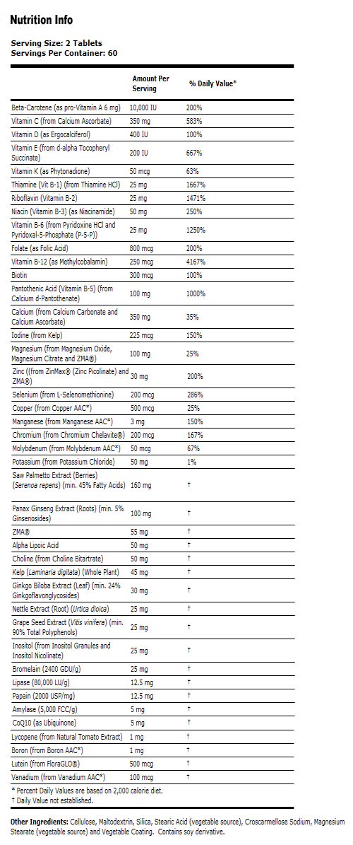 ADAM Superior Men's Multiple Vitamin - 120 Tabs, NOW Foods