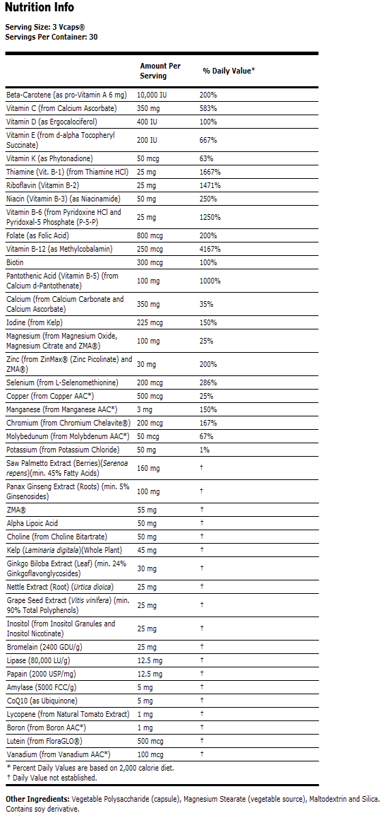 ADAM Superior Men's Multiple Vitamin - 90 VCaps, NOW Foods