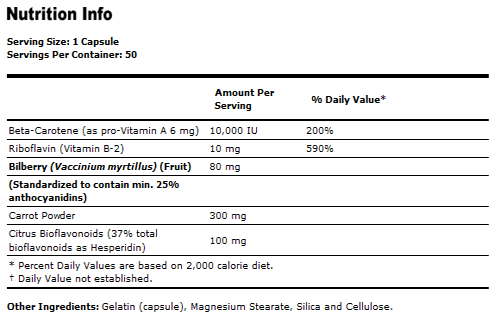 Bilberry Complex - 50 Capsules, NOW Foods