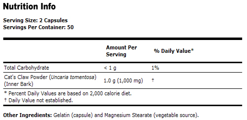 Cat's Claw Supplement