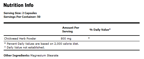 Chickweed supplement