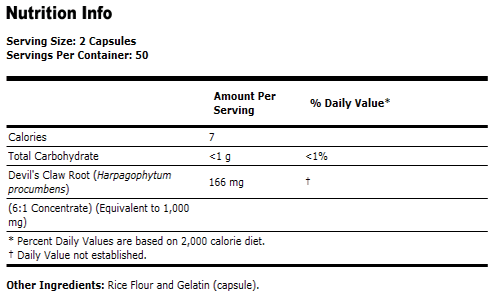 Devil's Claw Supplement