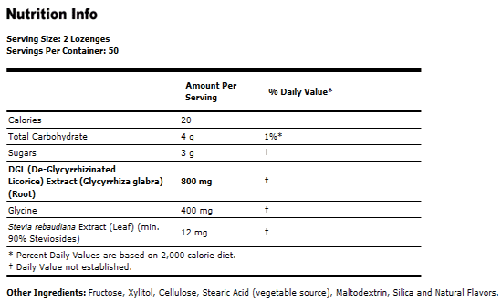 Dgl Food Sources NOW Foods DGL 400 mg - 100 Lozenges