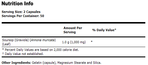 Graviola Supplement - 100 Capsules, NOW Foods