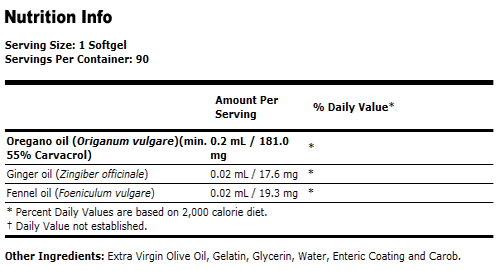 Oregano Softgels