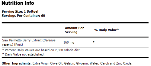 NOW'saw Palmetto Extract Double Strength