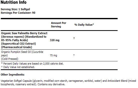 Saw Palmetto Extract 320 mg - 90 Softgels, NOW Foods