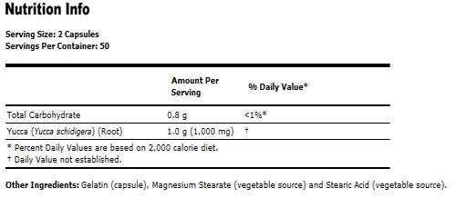 Yucca Supplement 500 mg