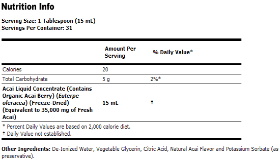 NOW Foods Acai Liquid Concentrate - 16 oz.