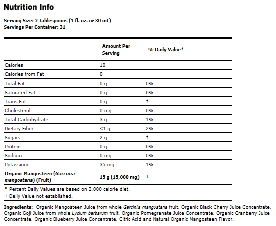 Mangosteen - 32 oz., NOW Foods