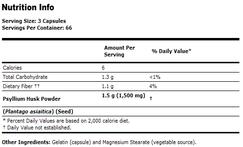 Psyllium Husk 500 mg