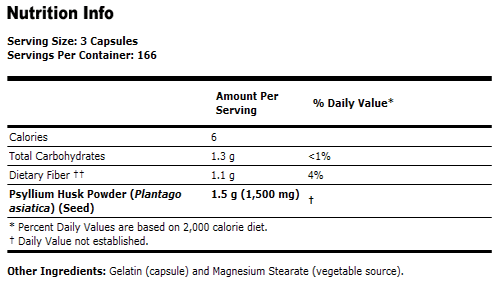 Psyllium Husk 500 mg