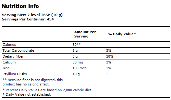 Psyllium Husks Whole - 10 lb., NOW Foods