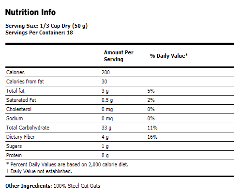 Steel Cut Oats - 2 lb., NOW Foods