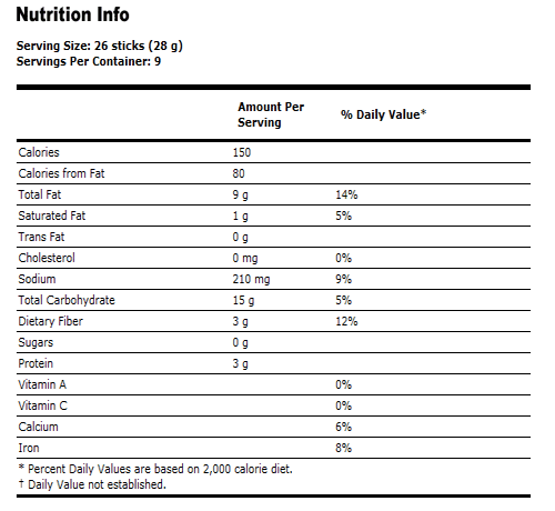 Sesame Sticks ( Whole Wheat ) Salted - 9 oz, NOW Foods