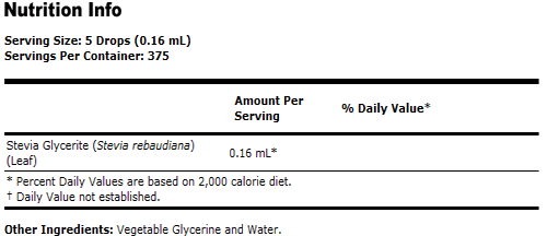 Stevia Glycerite Alcohol Free