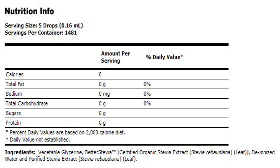 Stevia Glycerite - 8 oz., NOW Foods