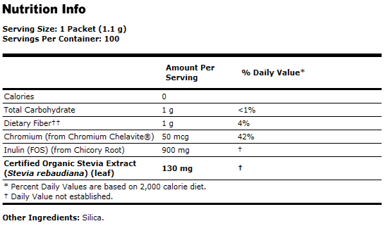 Stevia Balance with Inulin and Chromium