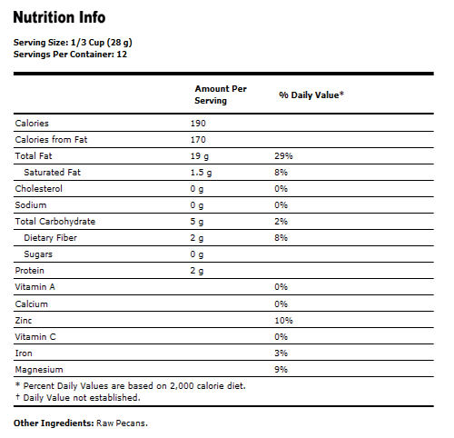 Raw Pecans Halves and Pieces