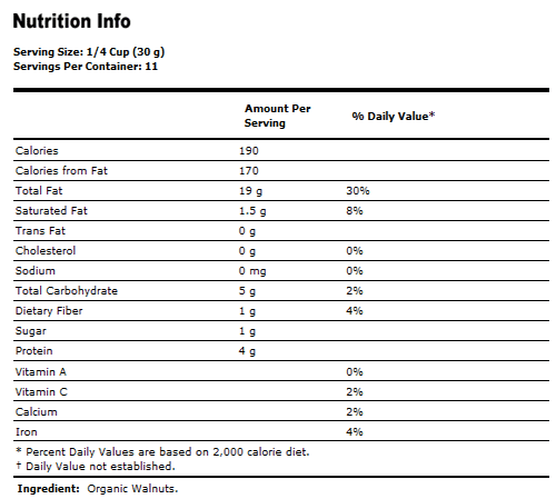 Walnuts, Organic Raw Halves & Pieces