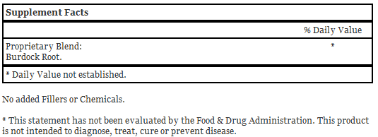 Burdock Root Supplement, 100 Capsules - Dr. Christopher's