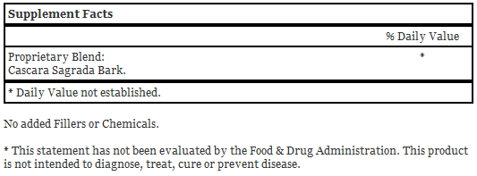Cascara Sagrada Bark, 100 Capsules - Dr. Christopher's