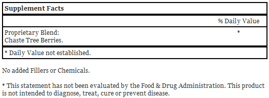 Chaste Tree Berry, 100 Capsules - Dr. Christopher's