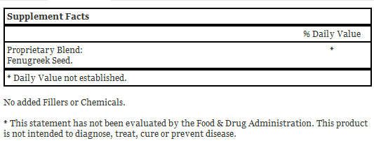 Fenugreek Seed Supplement, 100 Capsules - Dr. Christopher's