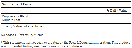 Mullein Leaf Supplement, 100 Capsules - Dr. Christopher's