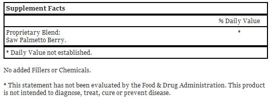 Saw Palmetto Berry, 100 Capsules - Dr. Christopher's