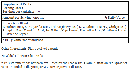 Male Tonic Formula, Men's Supplement, 100 Capsules - Dr. Christopher's