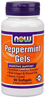 Peppermint Gels - 90 Gels, NOW Foods