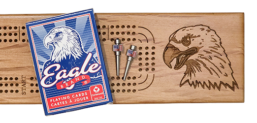 USA American Flag Patriotic Cribbage Pegs in Stainless