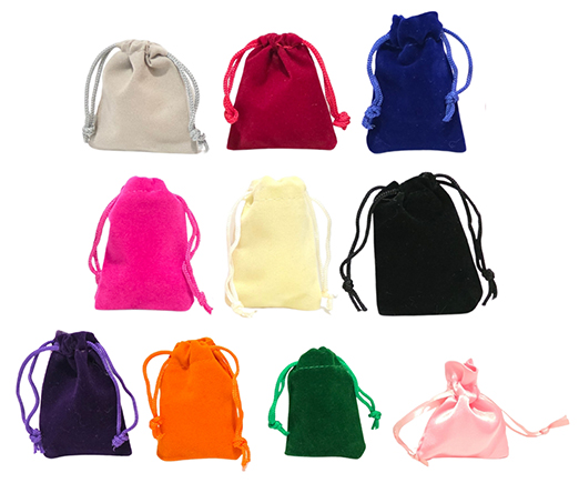 Velvet and Satin Drawstring Cribbage Peg Bags