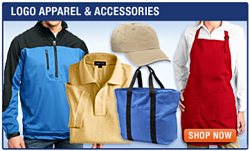 Logo Apparel and Accessories - Custom T-Shirts, Embroidered Polos, Hats, Personalized Robes, Aprons, Bags